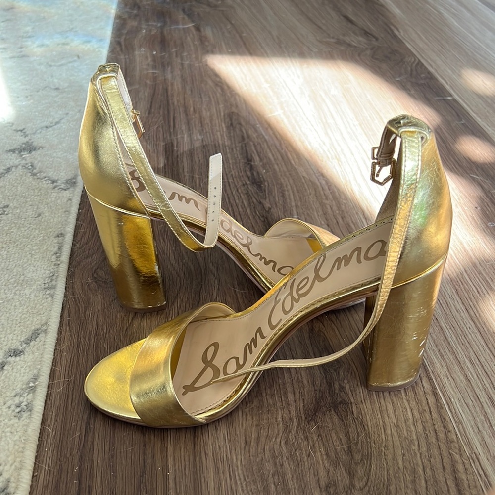 Sam Edelman Gold Yaro heels